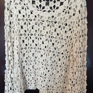 Coco + Carmen Cream Crochet Sweater